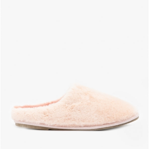 Fuzzy store mule slippers