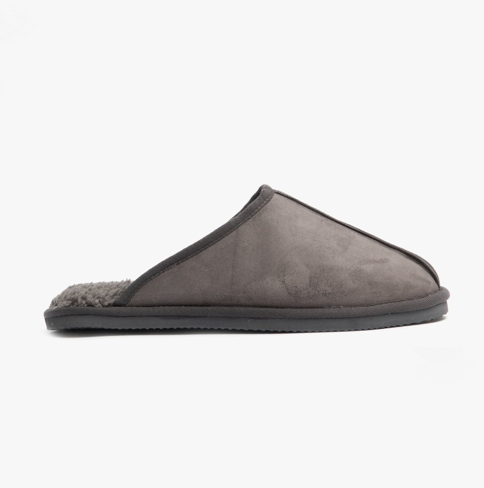 DUDELY Mens Microfiber Mule Slippers Castlerock