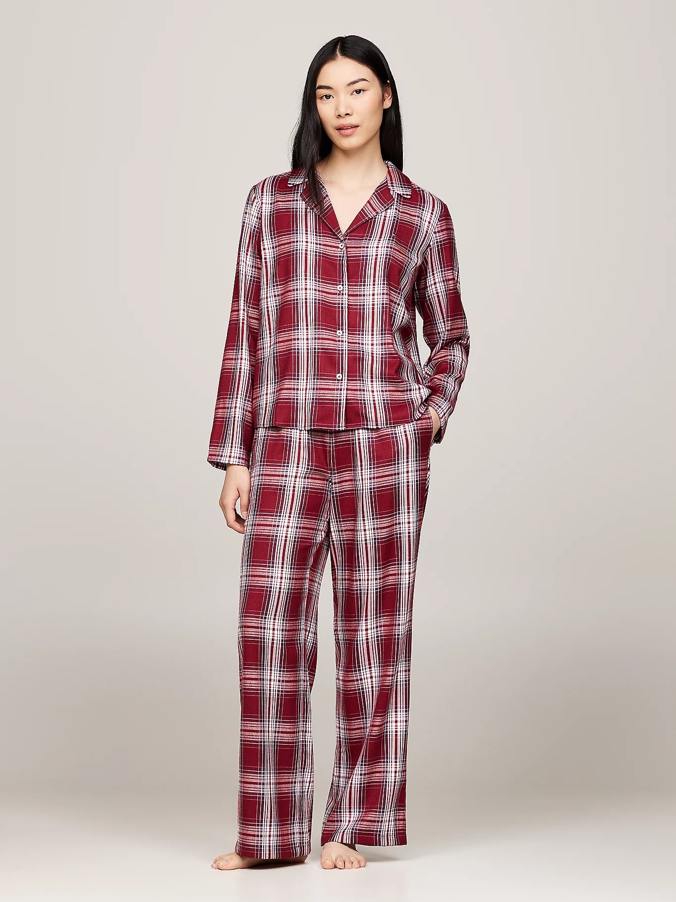 TommyHilfiger-[UW0UW055460QK]-PlaidCheckDeepRouge-.webp