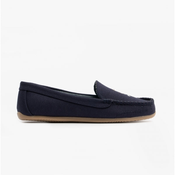 Polo Ralph Lauren DECLAN BEAR Ladies Moccasin Slippers Navy | House Of ...